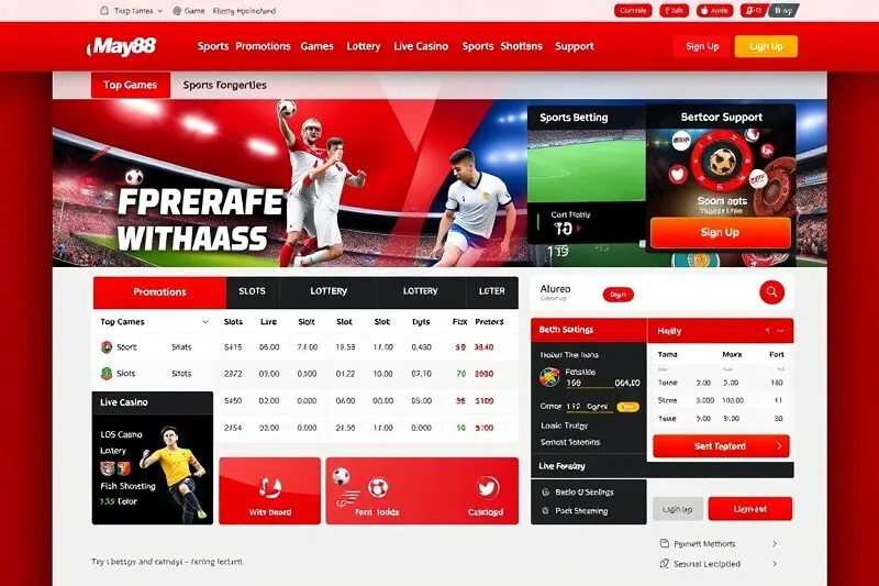 Giao diện website may88